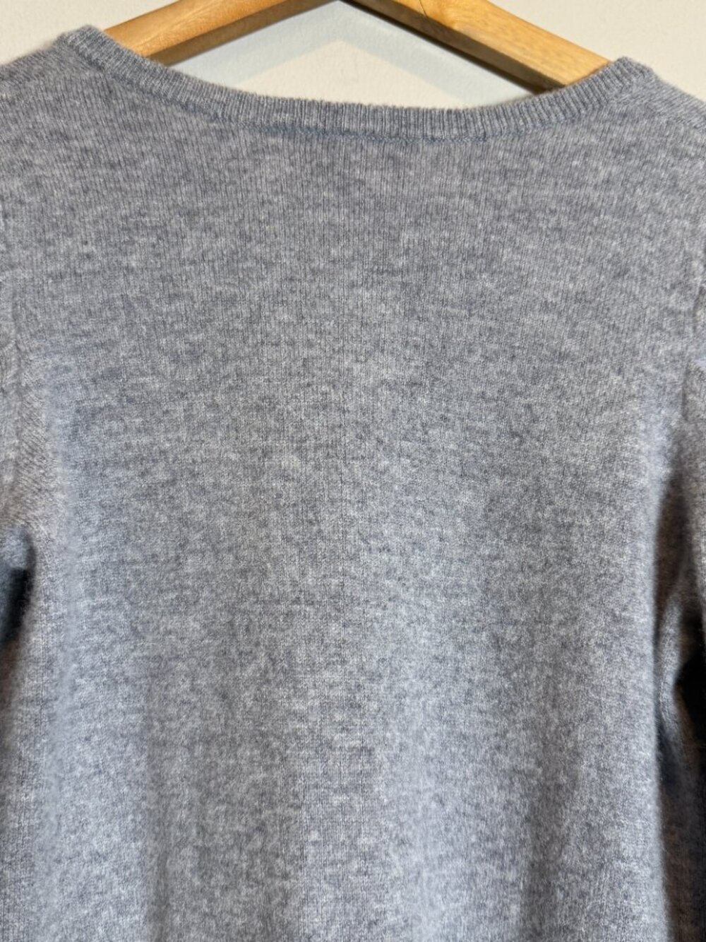 Rebecca Minkoff Janine Wool Puff Sleeve V-Neck Sweater Pullover Women's XS Gray - Picture 12 of 15